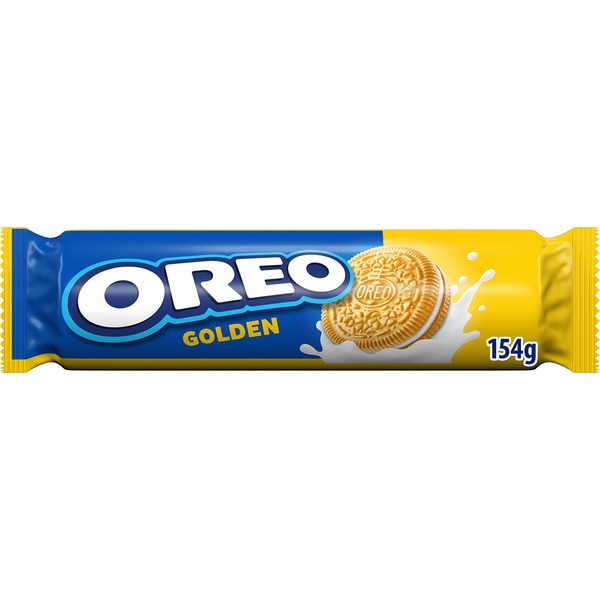 Oreo Golden Galletas de Vainilla Rellenas de Crema Sabor Vainilla 154g - Pack de 16