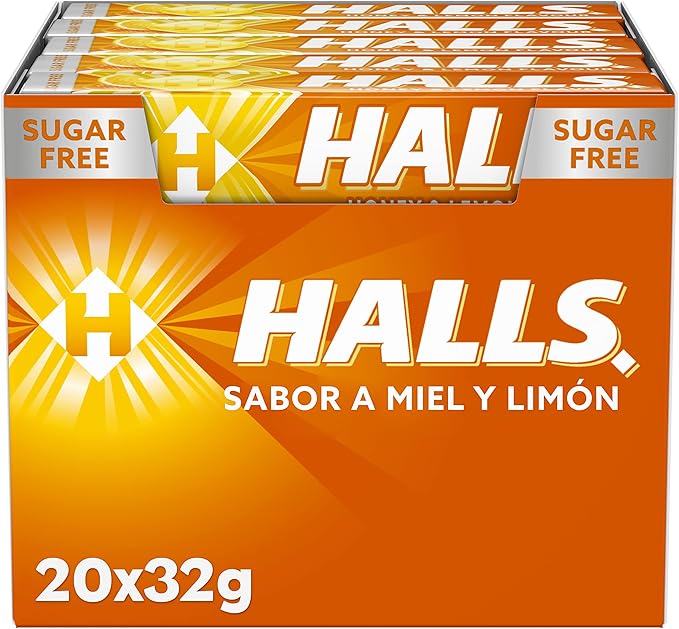 Halls Miel y Limón - Pack de 20 Unidades