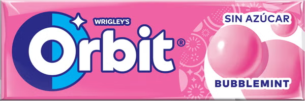 Orbit Bubblemint Sin Azúcar - Pack de 30 Sobres de 10g