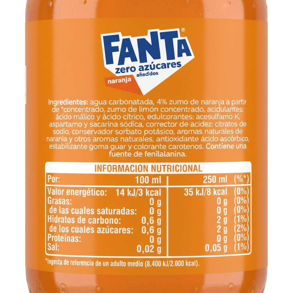 Fanta Sabor Naranja - Botella 2 Litros pack de 6