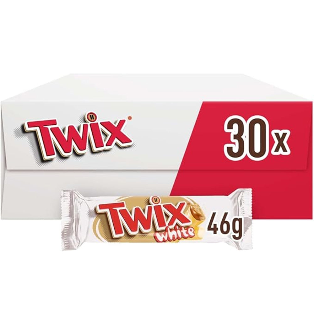 Twix White Chocolate Bars, Biscuit and Caramel, 30x46g