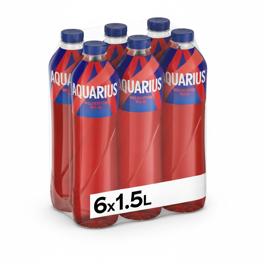 Aquarius Melocotón 1.5L - Pack de 6 Botellas
